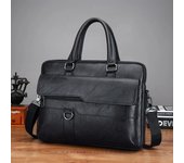 Luxury Brand Men Handbag Leather Man Briefcase for Laptop Messenger Men Leather Shoulder Bag Business Portfolio14inch Laptop Bag
