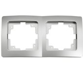 Marco doble para mecanismo empotrable Electro Dh 36.535/MD/B, color blanco, 8430552137862