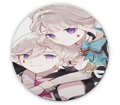 MERCHANDMANIA ALFOMBRILLA REDONDA malabaristas circo mmorpg jrpg anime hermanos mousepad raton videojuego juego waifu