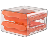 Automatic Scrolling Egg Rack Refrigerator Eggs Storage Box Holder Storage Box Egg Double-Layer Drawer-Type Eggs Box Kitchen