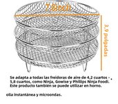Air Fryer Rack Stainless Steel Multi-Layer Dehydrator Rack Cooking Steamer Roasting Racks Air Fryer Accessories Kitchen Gadgets