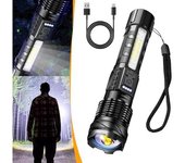 Linterna, linterna táctica led, linterna táctica a70 ipx7, linternas tácticas recargables por usb, linterna de lúmenes altos resistente a golpes,Linterna Recargabl
