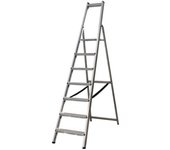 Escalera de aluminio reforzada de 5 a 9 peldaños EN 131 COFAN