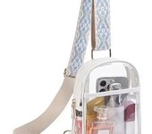 Bolso bandolera transparente para mujer, bolso bandolera transparente con correas ajustables para deportes, eventos, conciertos