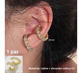 3-4 Pairs Simple Glossy Gold Plated Copper Metal Huggies Hoop Earrings for Women Daily Stackable Cartilage Helix Hoops Jewelry