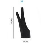 S/M/L Two-Finger Drawing Gloves Anti-touch Anti-fouling for Tablet Digital Board Touch Screen Oil Painting Office Art Supplies