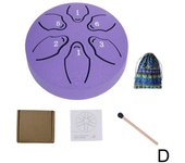 3 Inch 6-Tone Steel Tongue Drum Mini Hand Pan Drums with Drumsticks Percussion Musical Instruments Drum Accessories
