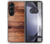 Funda Silicona para Samsung Galaxy Z Fold 5 5G diseño Madera 02 Dibujos