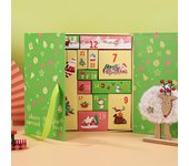 Christmas Advent Calendar 24 Grids Countdown Calendar Gift Package Boxes Fillable Empty Cardboard Case Holiday Decoration Box