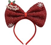 Baby Girl Mouse Ears Accessory Headband Cute Girl Party Headwear Mother Kid Bow Sequin Shiny Headband Christmas Cartoon Hairband