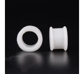 1Pair 3mm-76mm Big Size Hollow Black Silicone Flexible Double Flared Flesh Ear Tunnel Plugs Gauge Expander Stretchers Jewelry