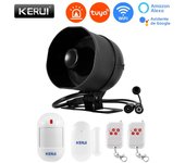 Fuers WIFI Wireless Loud 120dB Alarm Tuya WIFI Detector Door Sensor Siren Speaker Security System Smart Home Alexa Compatible