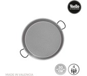 Paellera acero pulido para induccion y vitroceramica ø30cm (4 personas). vaello