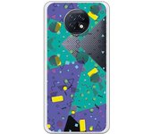 Funda compatible con Xiaomi Redmi Note 9T 5G - Geometría Abstracta fondo Azul