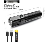 Super Bright Mini LED Flashlight USB Rechargeable Zoom Tactical Flashlight 3 Lighting Mode Outdoor Camping Fishing Torch