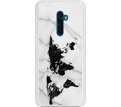 Funda compatible con Oppo Reno 2 - Be Unique Funda Gel mármol mapa negro