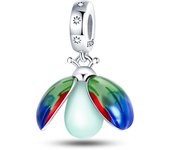 Hot 36 Style 925 Silver Glow In The Dark Butterfly Firefly Charms Beads Fit Pandora Original Bracelets Fine Women Jewelry Gifts