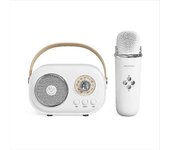 Mini Altavoz Bluetooth Karaoke Con Micrófono Inalámbrico Subwoofer Soporte de Tarjeta TF Familia KTV Al Aire Libre Componentes Audio