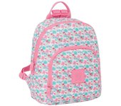 SAFTA  MINI MOCHILA RECICLADO MOOS FLORES MOOS FLORES 13x25x30 Cms.