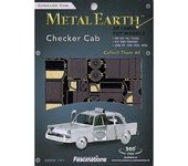 METAL EARTH PUZZLE -  3D Coche CHECKER CAB - Maqueta para Construir - Incluye Instrucciones de Ensamblaje - FASCINATIONS