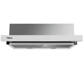Teka CNL6415W - Campana 60cm Extraible Luz LED Ecopower, Aspiración 385m3h, Color Blanca