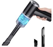 Mini Aspirador Coche Potente, Aspiradora sin Cable Carga USB 6000 Pa 120W, Vacuum Cleaner de Coche Inalámbrico Potente,Negro
