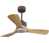 Ventilador de techo Reversible Termostato Dimable Wifi Motor DC Techos Inclinados Mando a Distancia Luz tres tonos Hypersilence Memoria