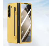 For Samsung Z Fold 6 Case With S Pen Holder and Pen Pure Color Slim Matte PC Built-in Screen Protector Cover for Galaxy Z Fold 5