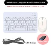 Wireless Keyboard and Mouse Rechargeable Bluetooth-compatible Keyboard For Laptop Tablet Phone Ipad For Android iOS Windows