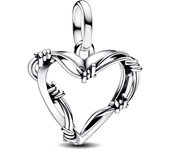 Charm Pandora de Medallón Corazón de Alambre