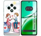 Tumundosmartphone Funda Silicona para Oppo Reno 12FS 4G / 12 FS 5G diseño Café Dibujos