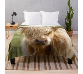 Fleece Throw Blanket Yak Highland Cow Home Decor,Cattle Portrait Art Super Soft Warm Plush Bed TV Blankets for Couch/Sofa/Travel