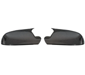 Carbon Look black full replacement with clips car door side mirrors caps rearview mirror cover for Audi A4 A5 B8.5 A3 A6 C6 Q3