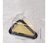 10/30pcs Clear Plastic Cake Box, Disposable Cheesecake Boxes Triangular Pie Box Dessert Containers for Bakery (No Stickers)