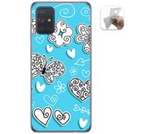 Tumundosmartphone Funda Gel Tpu para Samsung Galaxy A71 diseño Mariposas Dibujos