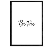 Nacnic Poster Con Frase Inspiracional. Lámina De Decoración 'Se Libre' Con Frases Motivadoras Y Llenas De Energia.