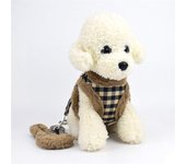 Verde Correa para Perros Invierno Cálido Arnés Ajustable Algodón Fleece Chaleco Pequeño Perro