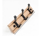 Perchero de pared para pasillo, de madera, para dormitorio, muebles de dormitorio, perchero para ropa, bata, toalla, sombrero, ganchos para sombreros, baño, 5 ganchos, productos para el hogar, perchero de pared