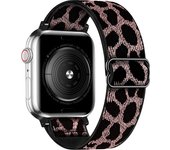 Soft Nylon Loop Elastic Buckle Strap For Apple Watch SE Band 40mm44mm Series 8/7/6/5/4 iWatch Leopard Watchband Bracelet 41/45mm