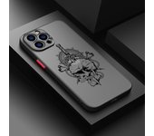 Skull Art For iPhone 15 Ultra 14 13 12 11 Mini XS XR X 8 7 Pro Max Plus Frosted Translucent Phone Case