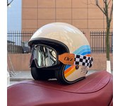 2024 NEW motorcycle helmet for men and women 3C certification 3/4 helmet retro half helmet motorcycle commuting for all seasons