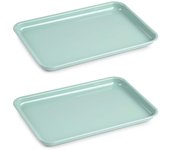 Plastic Forte Edén - Juego de 2 Bandejas de Servicio Nº 3 Rectangulares. Verde