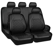 Car Interior Hot selling high-end pu with 5/2Pcs Quilted Leather Thread Pressing Seat Covers Airbag Compatible Breathables Tools