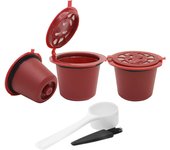 3pcs Refillable Reusable Coffee Capsule Filters for Nespresso Machine