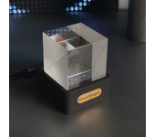GeekMagic GIFTV Crystal Cube Photo Display Holographic Desktop Smart Weather Station Digital Clock with GIF Animations Album