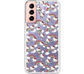 Funda original compatible con Samsung Galaxy S21 - S30 - Hello Kitty Arcoiris y Poses