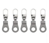 5pcs Detachable Metal Zipper Puller Universal Instant Repair Kit Zipper Sliders Head Repair Kit For Clothing Jacket Sewing Tools