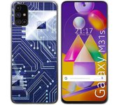 Tumundosmartphone Funda Gel Tpu para Samsung Galaxy M31s diseño Circuito Dibujos