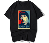 Rapper Eminem Graphic Print T Shirt Vintage Fashion Casual Crew Neck Short Sleeve  T Shirt Women