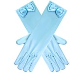 Girl Snow White Gloves Dress up Party Supplies Children Princess Cosplay Costume For Elsa Anna Belle Gloves Pink Purplle Yellow